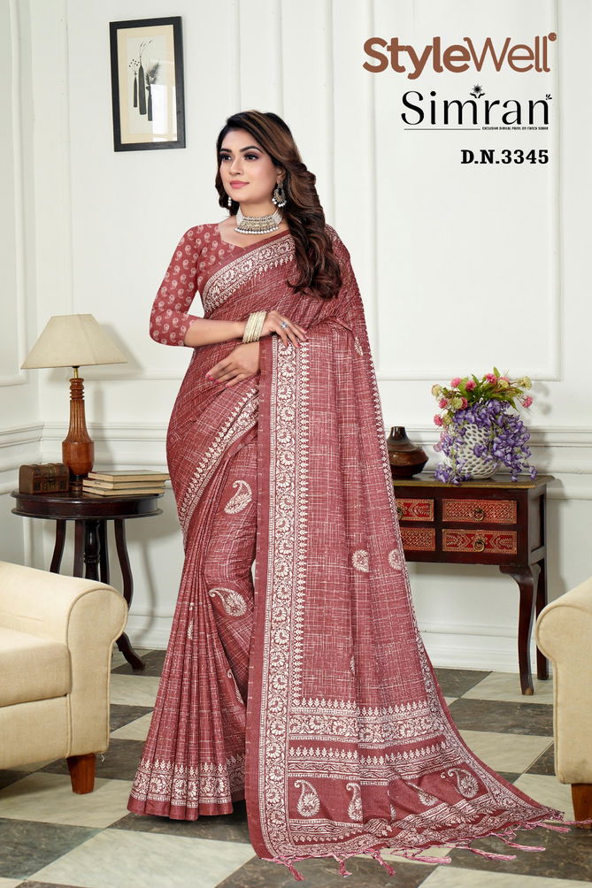 Simran By Stylewell Printed Daily Wear Sarees Wholesale Shop In Surat